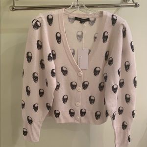 NWT 360 Skull Cashmere “Roza” Button Up Cardigan Sweater - Size M